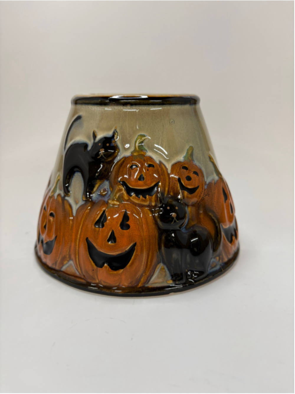 Yankee Candle Halloween Illuma Lid Pumpkin Black Cat Jar Topper